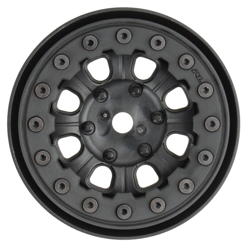 1/10 Denali Εμπρός/Πίσω 1,9" 12mm Rock Crawler Wheels (2) Μαύρο/Μαύρο 