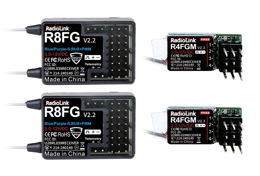 Radiolink RC8X 2.4GHz 8-Channel Touchscreen Radio με 2x R8FG + 2x R4FGM Receivers