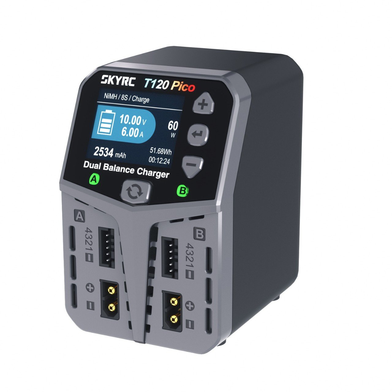 SkyRC T120 Pico Φορτιστής AC 2×60W 6A για LiPo 2–4S