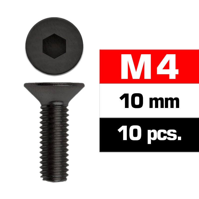 M4X10MM FLAT HEAD SCREWS (10 PCS)