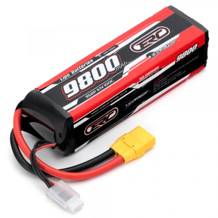 SUNPADOW Li-Po Battery 3S 11,1V 9800mAh 100C XT90-Connector*