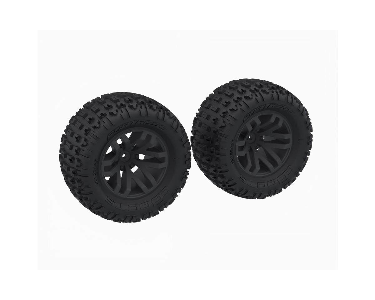 Arrma dBoots 'FORTRESS MT' Tire Set Glued, (Black) (2)