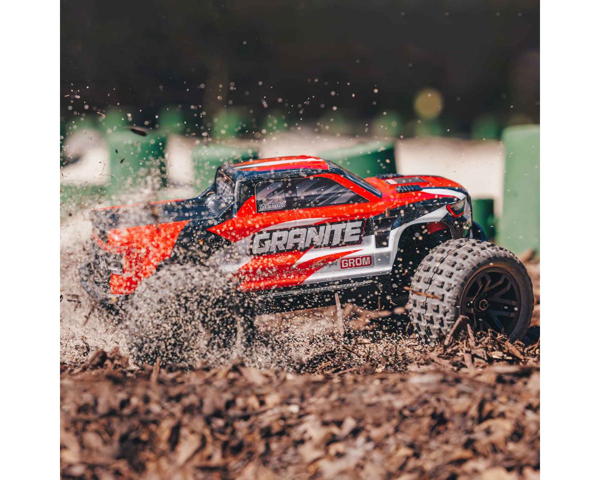 Arrma Granite Grom MEGA 4WD 380 Brushed 1/18 Monster Truck RTR (Red) w/SLT2 2.4GHz Radio, Battery & Charger