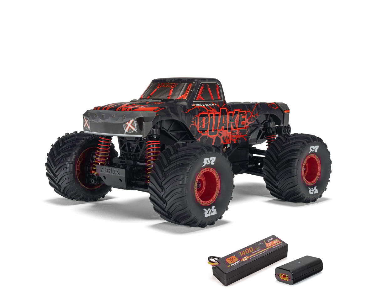 Arrma Quake Grom 4x4 1/16 RTR Brushed Monster Truck (Red) w/SLT2 2.4GHz Radio, Battery & Charger