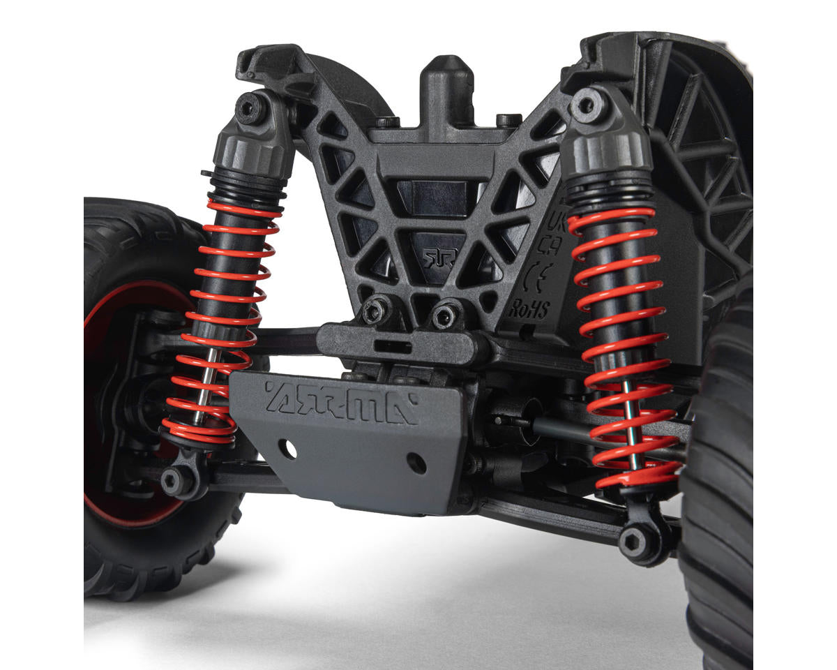 Arrma Quake Grom 4x4 1/16 RTR Brushed Monster Truck (Red) w/SLT2 2.4GHz Radio, Battery & Charger