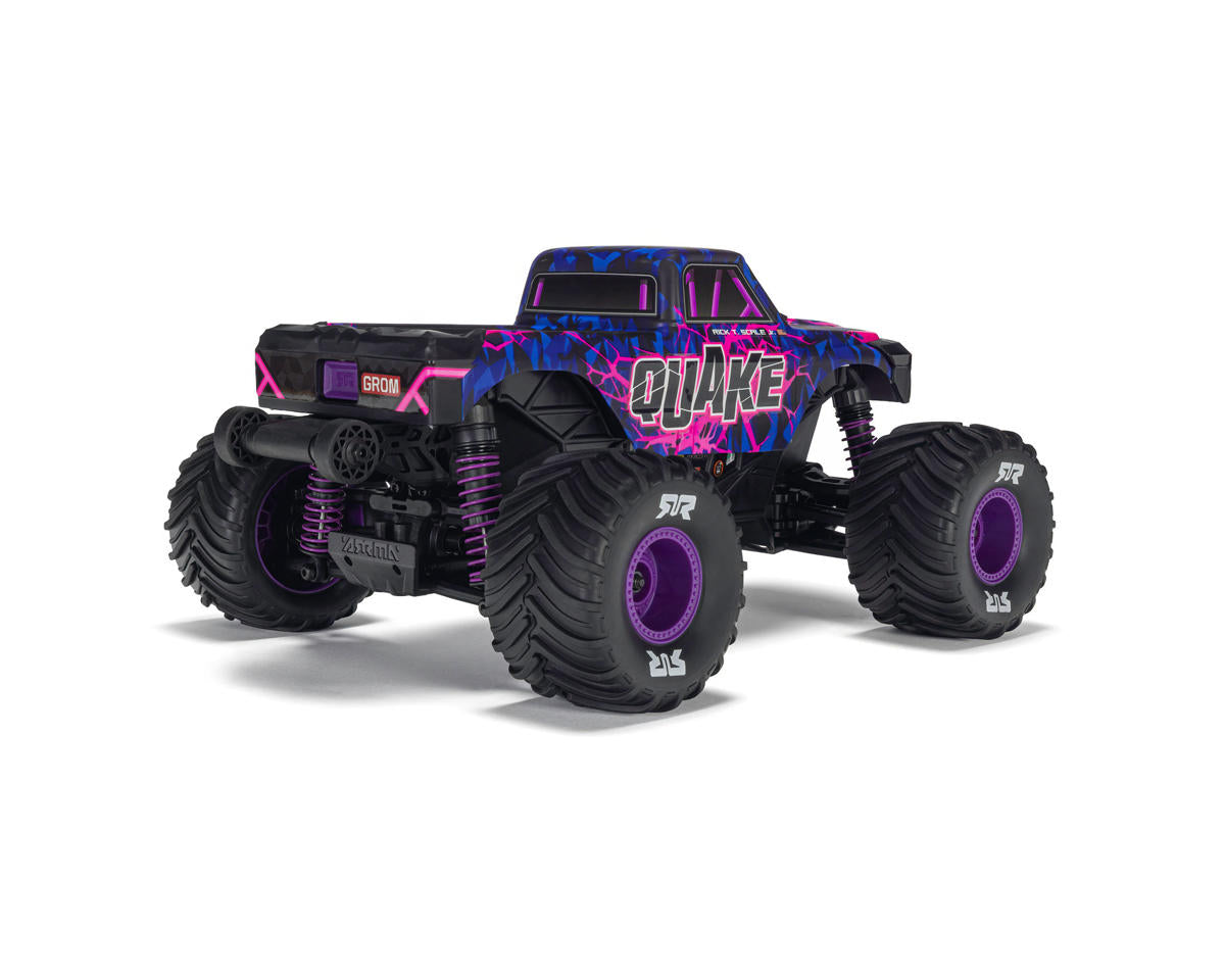 Arrma Quake Grom 4x4 1/16 RTR Brushed Monster Truck (Purple) w/SLT2 2.4GHz Radio, Battery & Charger