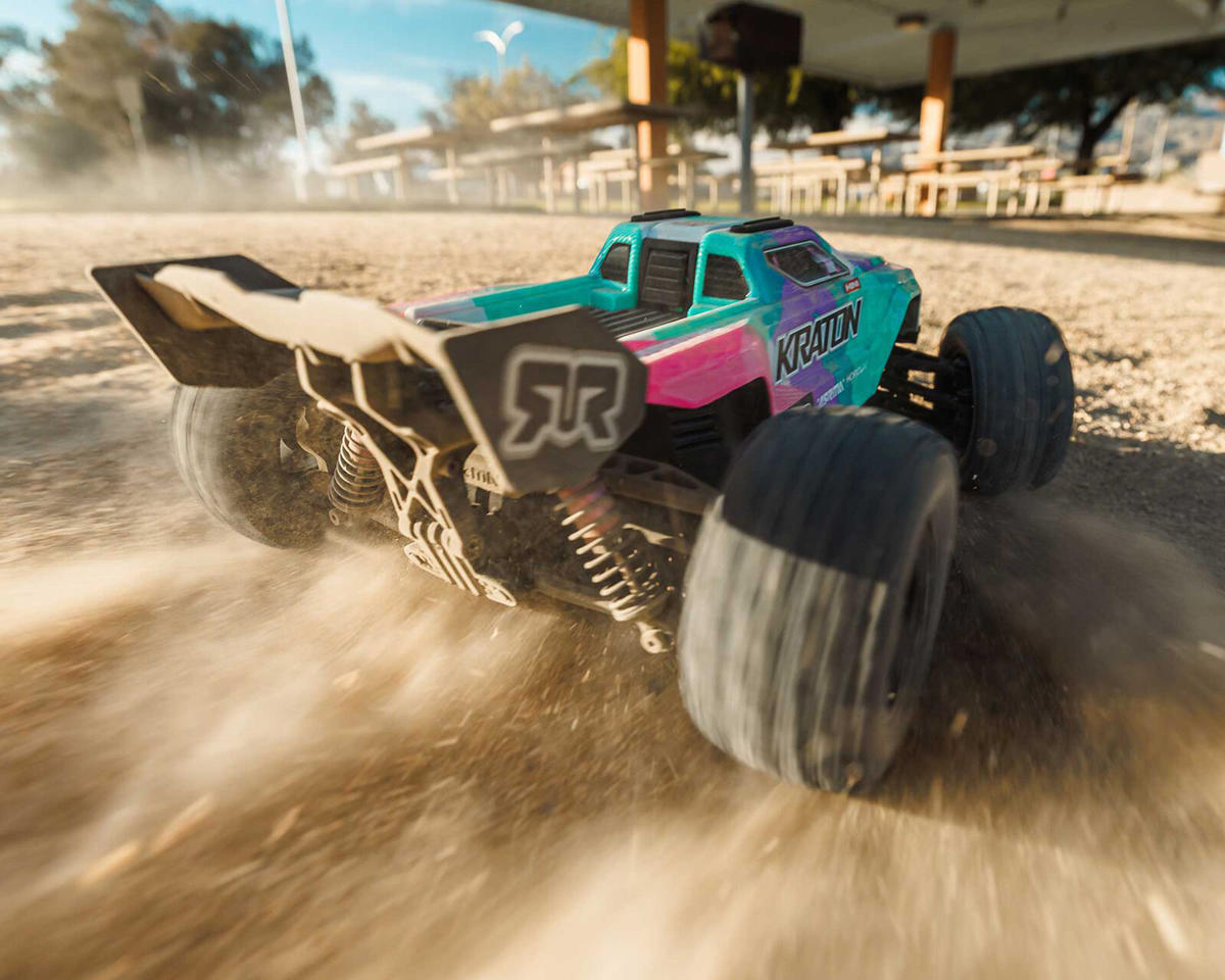 ARRMA Mini Kraton 3S BLX 4X4 1/16 RTR Brushless Monster Truck (Teal/Pink) με 3S LiPo & Charger