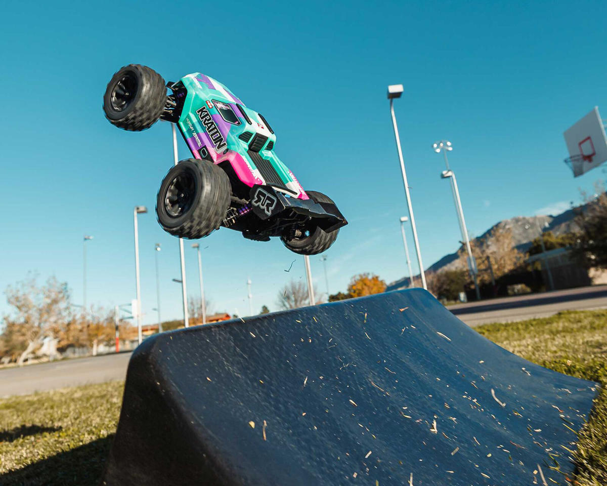 ARRMA Mini Kraton 3S BLX 4X4 1/16 RTR Brushless Monster Truck (Teal/Pink) με 3S LiPo & Charger