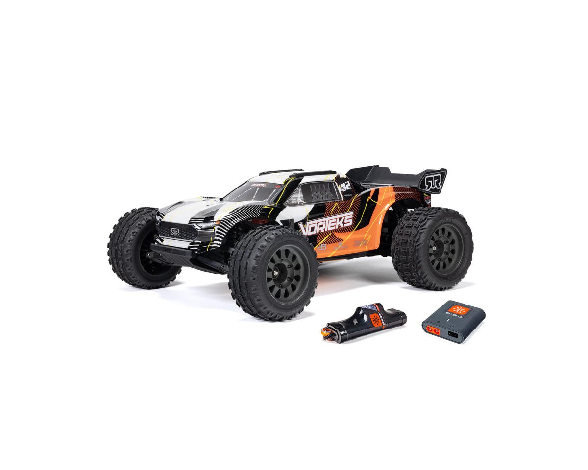 Arrma 1/10 VORTEKS 2WD RTR Brushed Stadium Truck (Battery & Charger Included), Orange
