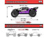 Arrma 1/10 VORTEKS 2WD RTR Brushed Stadium Truck (Battery & Charger Included), Purple