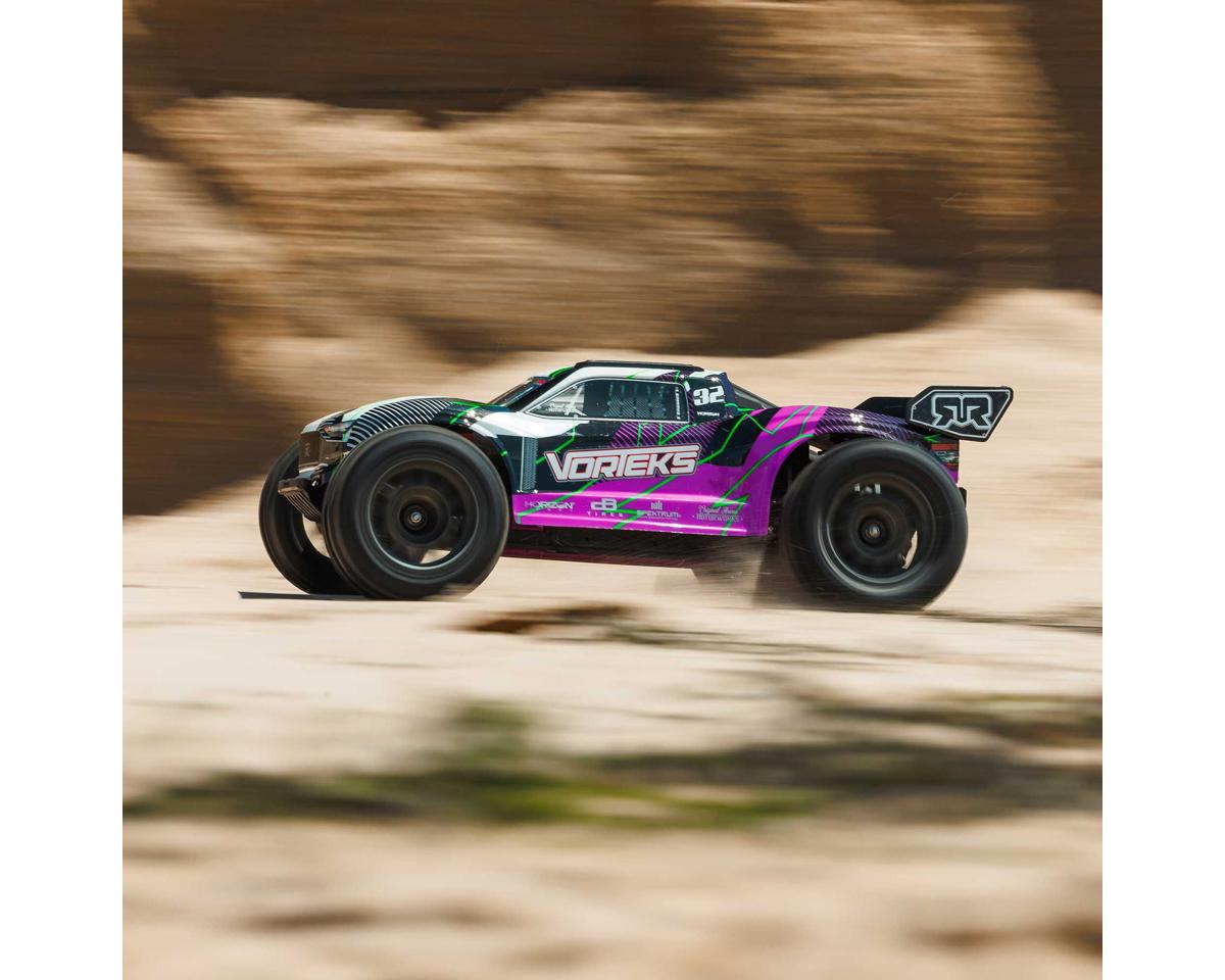 Arrma 1/10 VORTEKS 2WD RTR Brushed Stadium Truck (Battery & Charger Included), Purple