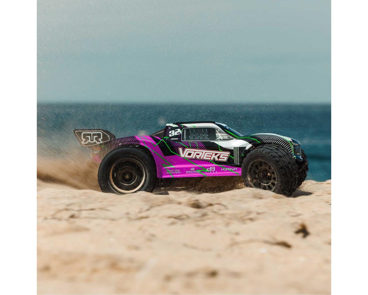 Arrma 1/10 VORTEKS 2WD RTR Brushed Stadium Truck (Battery & Charger Included), Purple