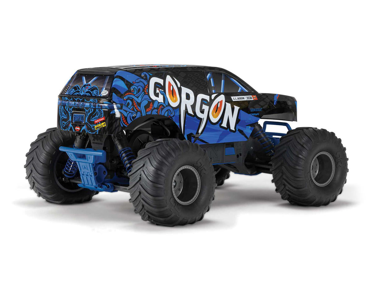 Arrma Gorgon 4X2 MEGA 550 Brushed 1/10 Monster Truck RTR (Blue) w/SLT2 2.4GHz Radio