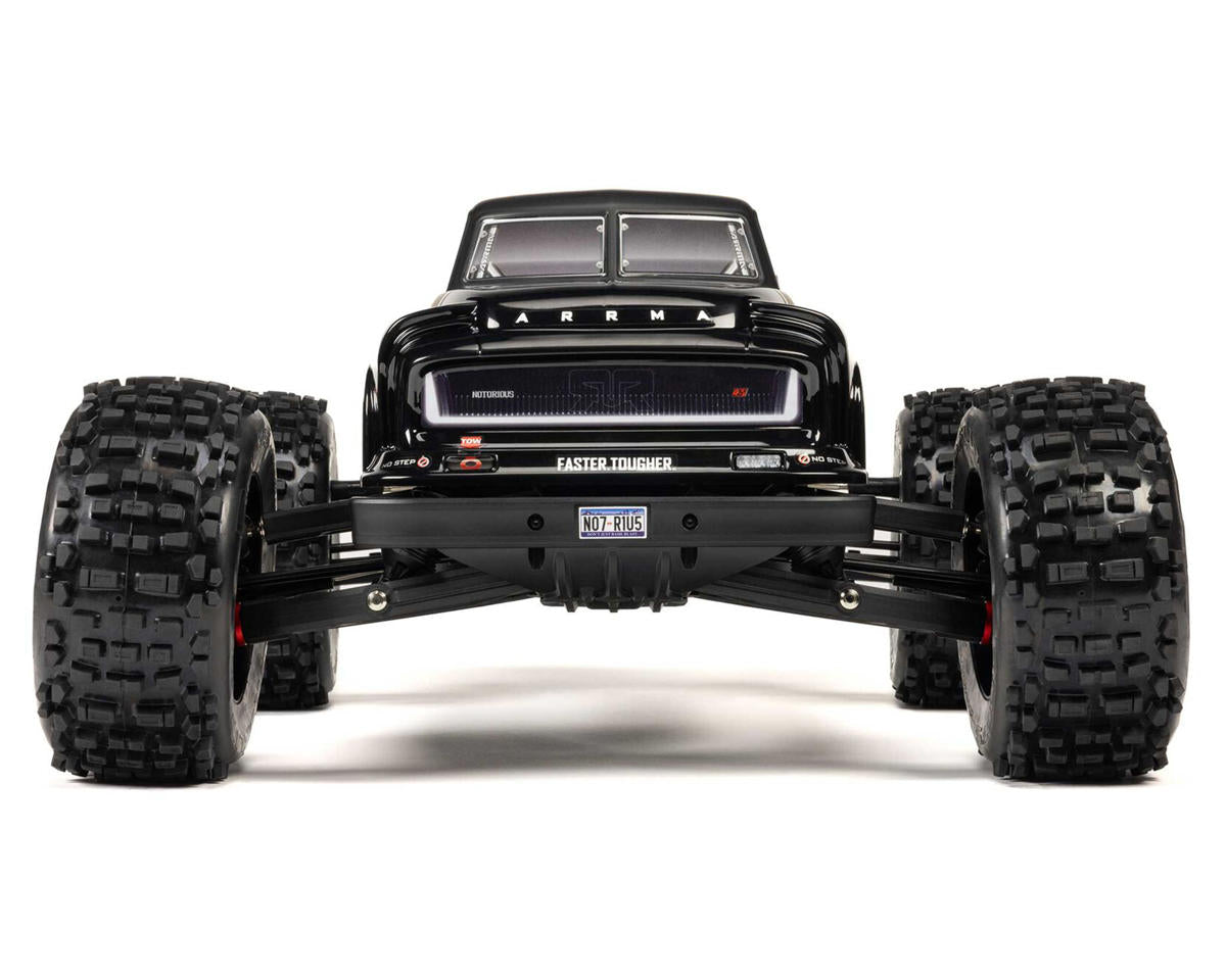 Arrma Notorious 6S BLX Brushless RTR 1/8 Monster Stunt Truck (Black) (V6) w/SLT3 2.4GHz Radio