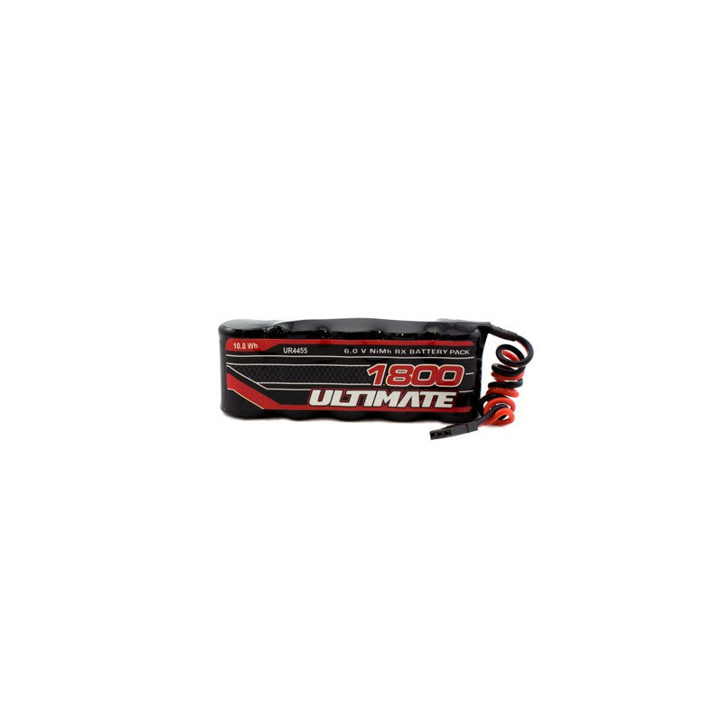 ULTIMATE 6.0v. 1800mAh NiMh FLAT RECEIVER BATTERY PACK JR
