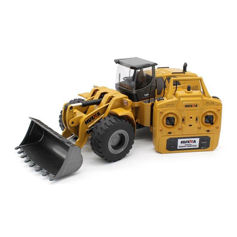 HUINA 1583 1/14 Alloy RC Wheeled Loader 10CH 2.4GHz – Μεταλλικός Τηλεκατευθυνόμενος Φορτωτής