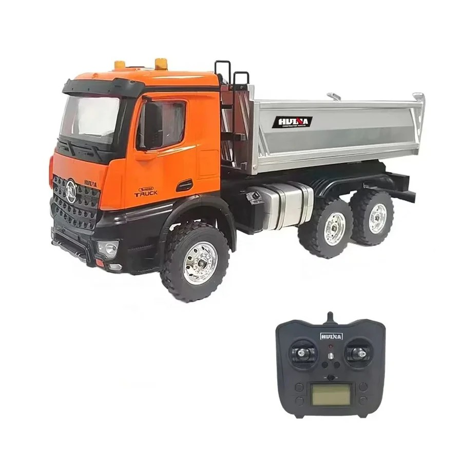 HUINA 1598 1/14 2.4G Remote Control Dumper 6x6 Engineering Transport Vehicle Lifting Rod Tipper