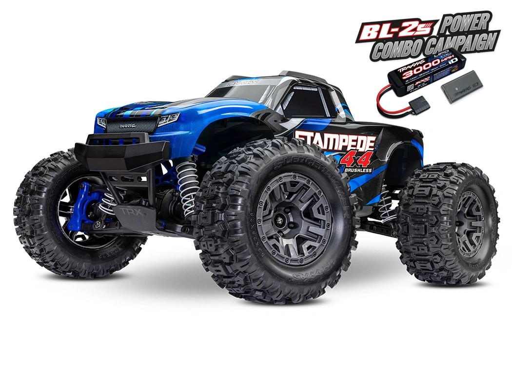 Traxxas Stampede 4X4 BL-2s Brushless 1/10 RTR Monster Truck  w/BL-2S ESC, TQ 2.4GHz Radio