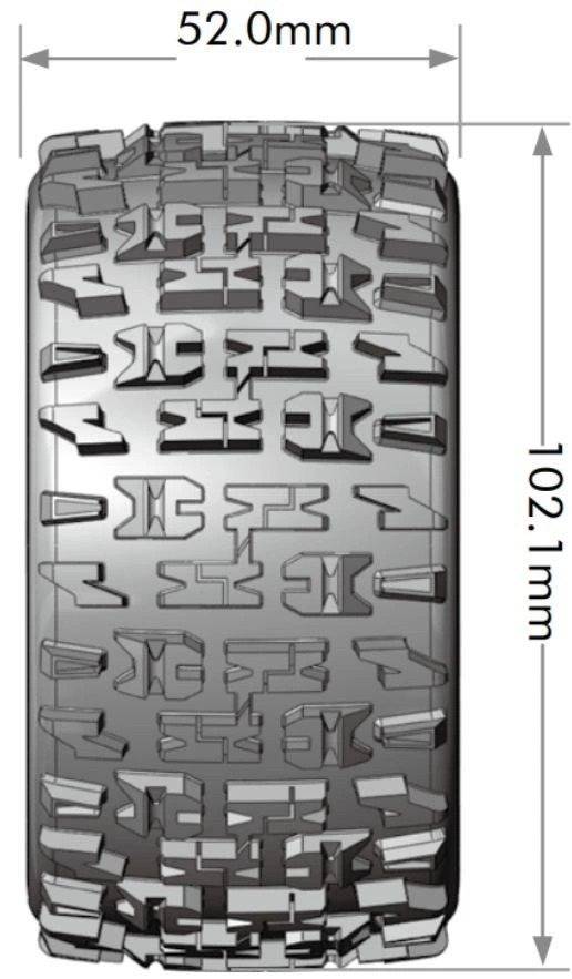Louise Tires & Wheels ST-PIONEER 1/10 Soft (Removable 12, 14 & 17mm Hex) (2)