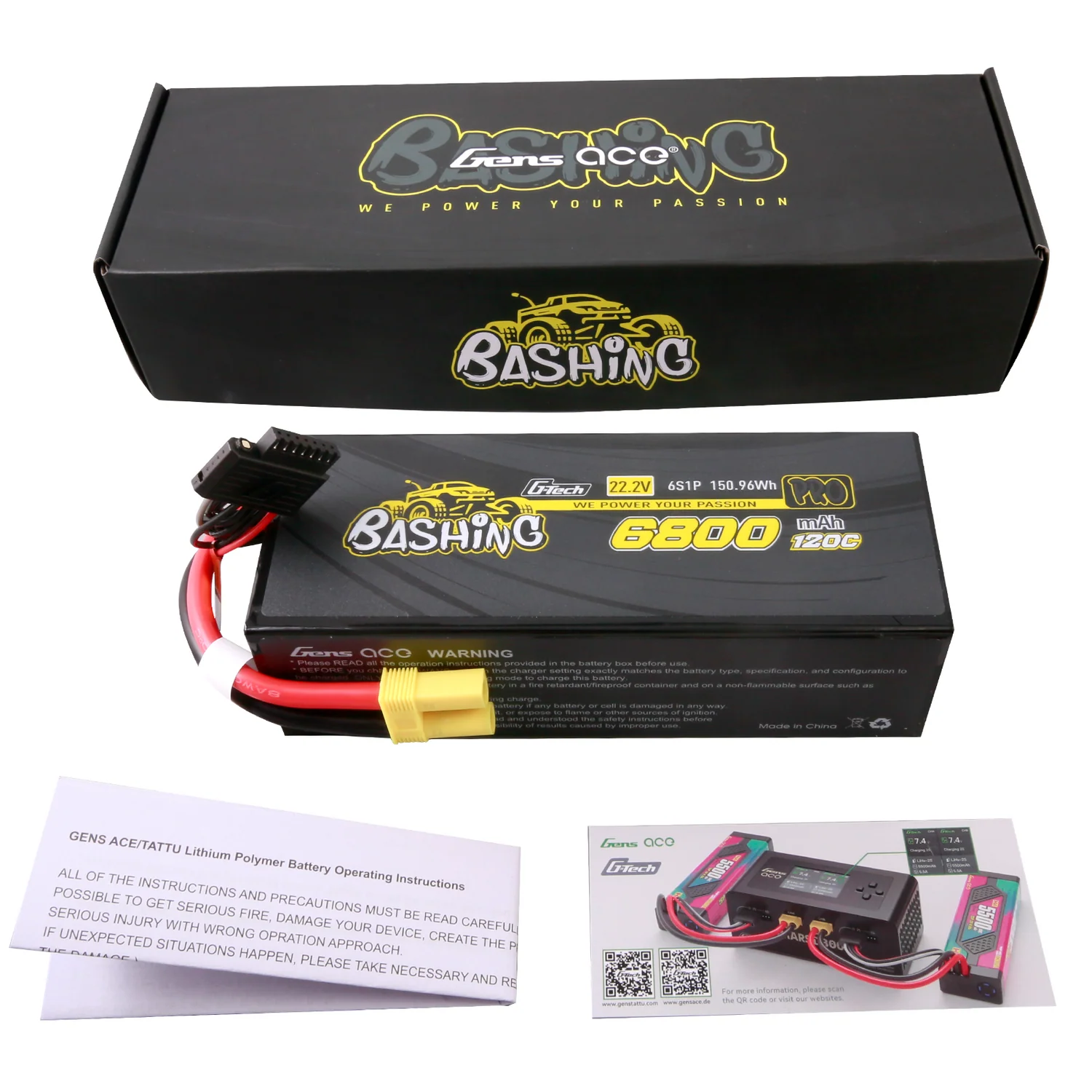 Gens ace G-Tech 6800mAh 22.8V 6S 120C LiPo Battery – EC5 Bashing Series | ΝΕΟ ΠΡΟΪΟΝ