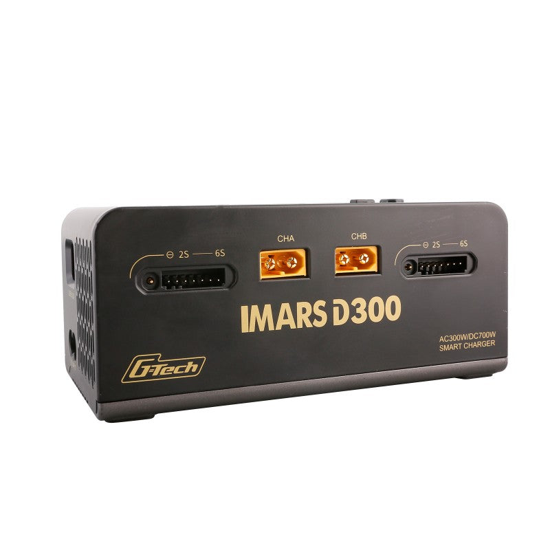 Gens Ace IMARS D300 G-Tech Channel AC/DC 300W/700W RC Battery Charger-EU Black