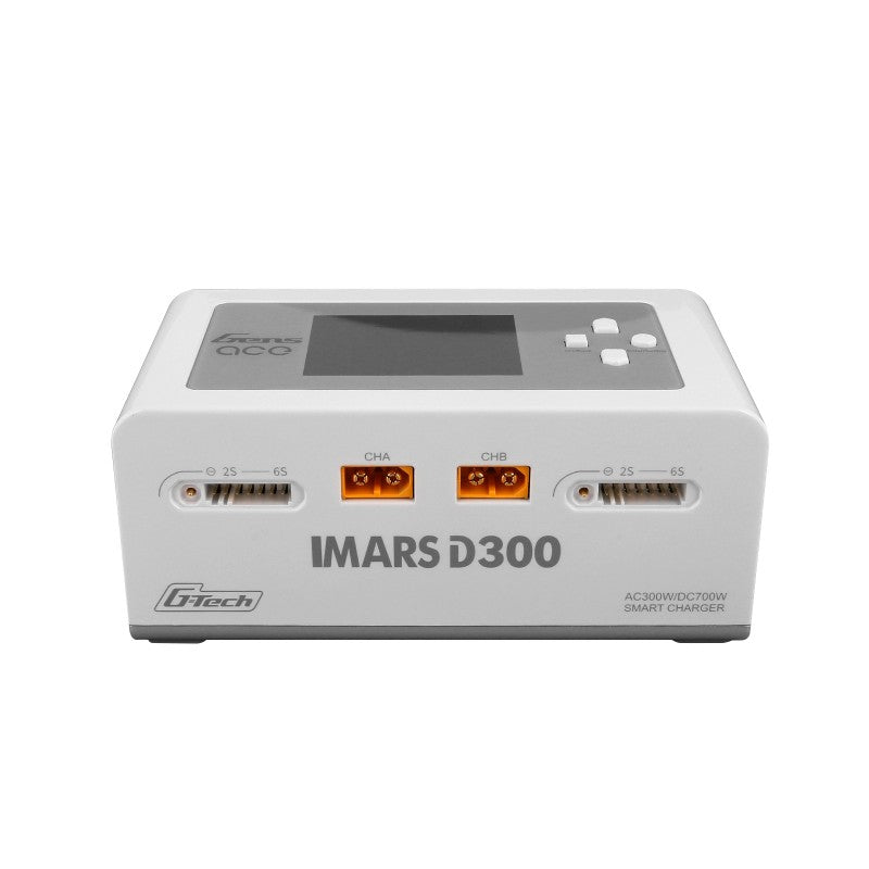 Gens Ace IMARS D300 G-Tech Channel AC/DC 300W/700W RC Battery Charger-EU White