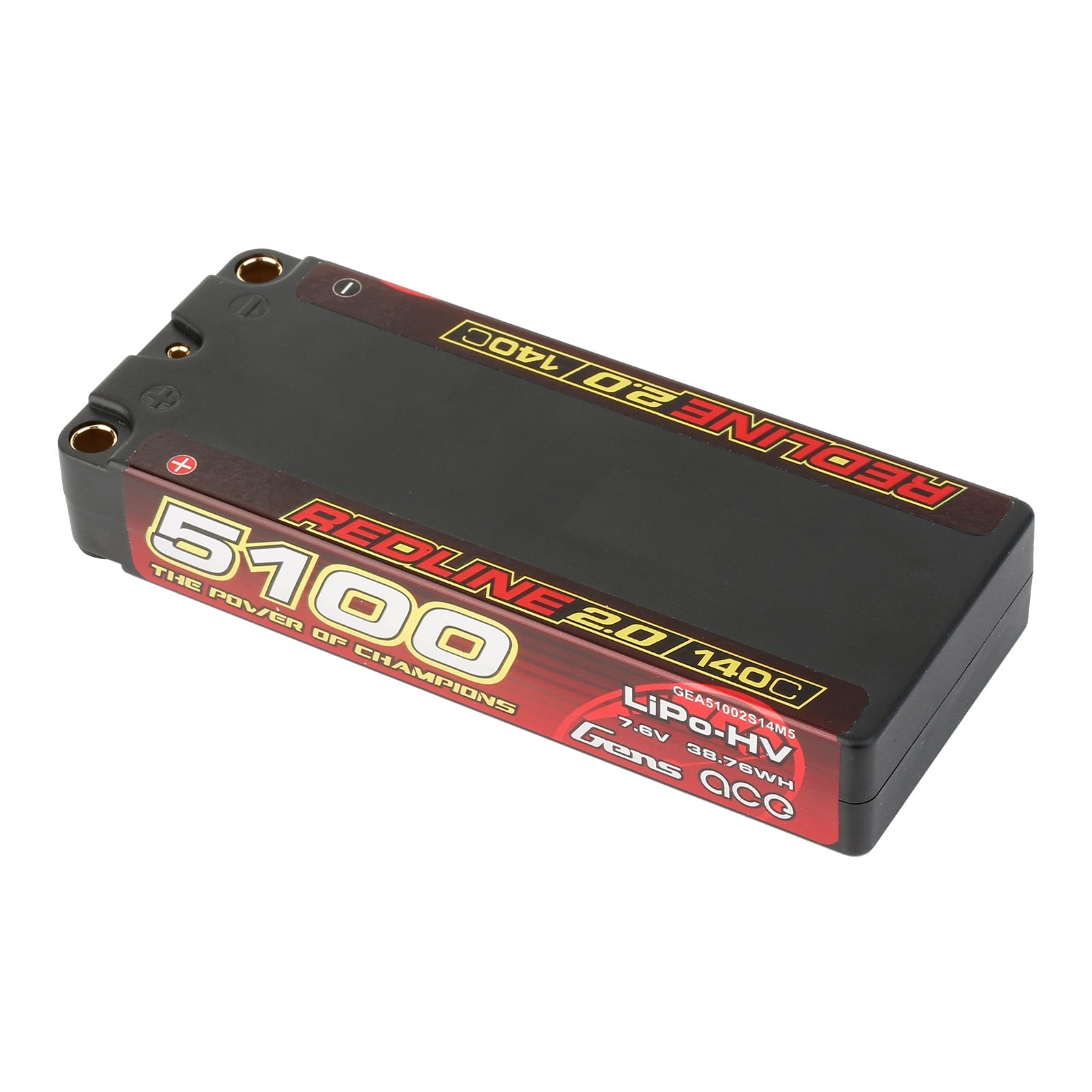 Gens Ace Redline 2.0 – Μπαταρία LiHV 5100mAh 2S 7,6V 140C με 5mm bullet