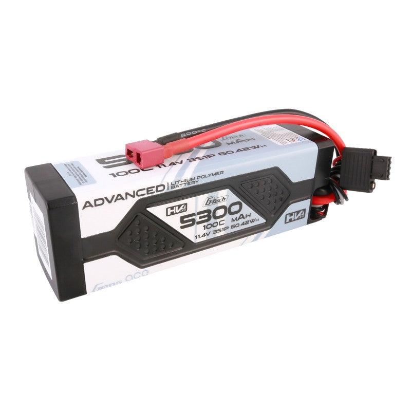 Gens ace Advanced G-Tech 5300mAh 11.4V 3S1P 100C HV Car Lipo Pack Battery Hardcase with Deans Plug