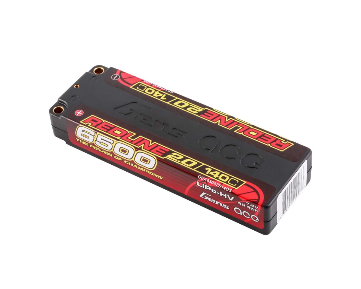Gens Ace Redline 2.0 2S LCG LiHV Battery 140C (7.6V/65000mAh) w/5mm Bullets