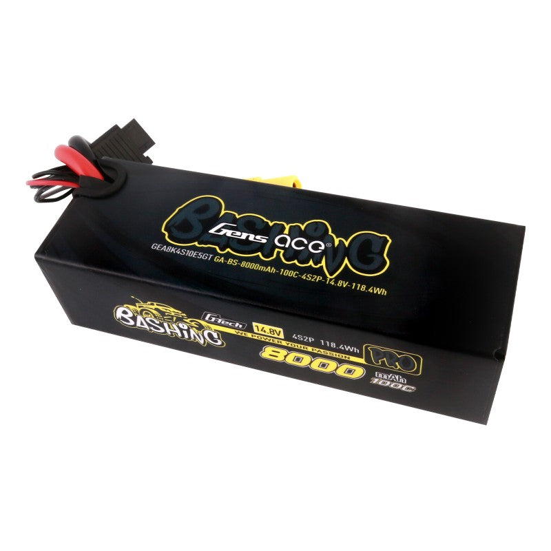 Gens ace G-Tech 8000mAh 14.8V 100C 4S2P Lipo Battery Pack with EC5-Bashing Series