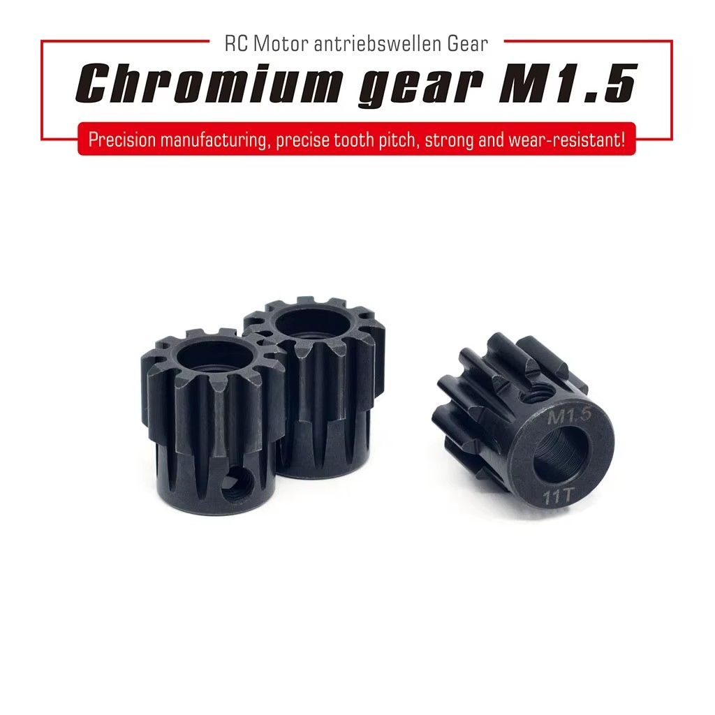 ProtonRC M1.5 8mm Bore 13t-16t Chromium Gear Pinion Motor for 1/5 RC Car Motor Shaft RC 55 56 Series