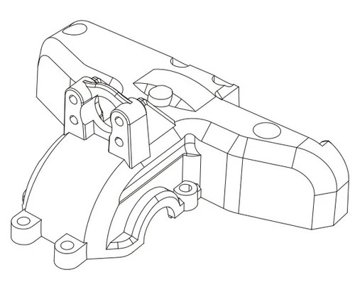 MJX Hyper Go Rear Gearbox Cover - Part Number 14190B