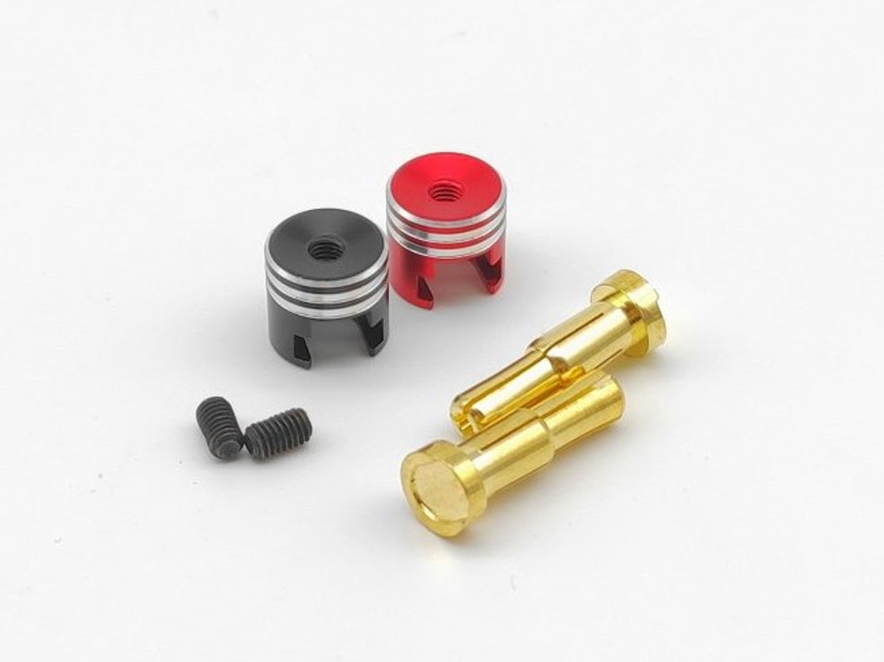 ProtonRC Heatsink Bullet Plug Grips w/ 4-5mm Bullets (Black/Red)