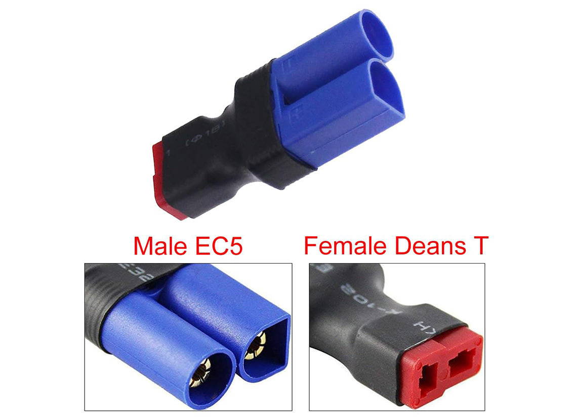 ProtonRC EC5 Male to T-Plug Female Adapter – Αντάπτορας RC LiPo χωρίς Καλώδιο