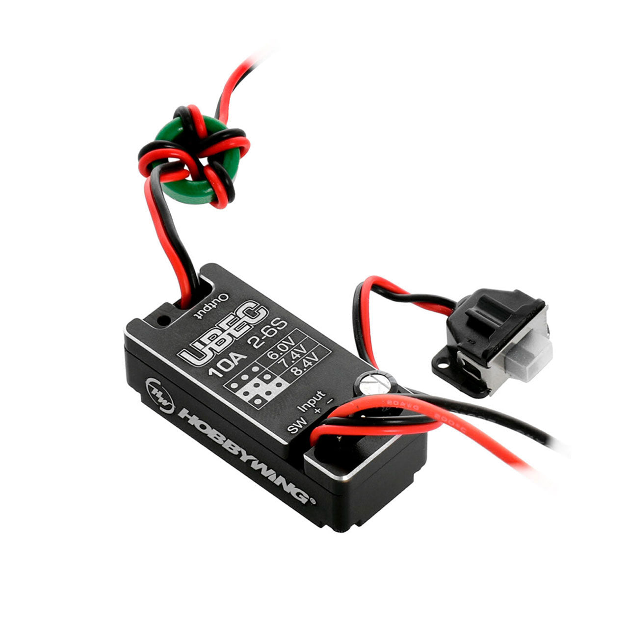 Hobbywing UBEC 10A V2 Waterproof (2–6S) – Ρυθμιζόμενο BEC 6.0V / 7.4V / 8.4V