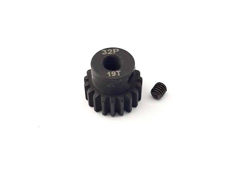 PROTONRC HSS 32DP Motor Pinions Gear - Μαύρο για άξονα 5mm M4 Τρύπα βίδας με βίδα ρύθμισης