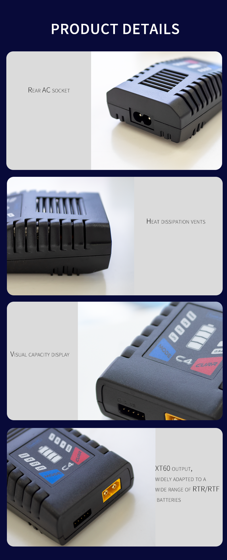 Toolkit C4 Compact AC Charger 2-4S 50W 4.0A Lipo/LiHV