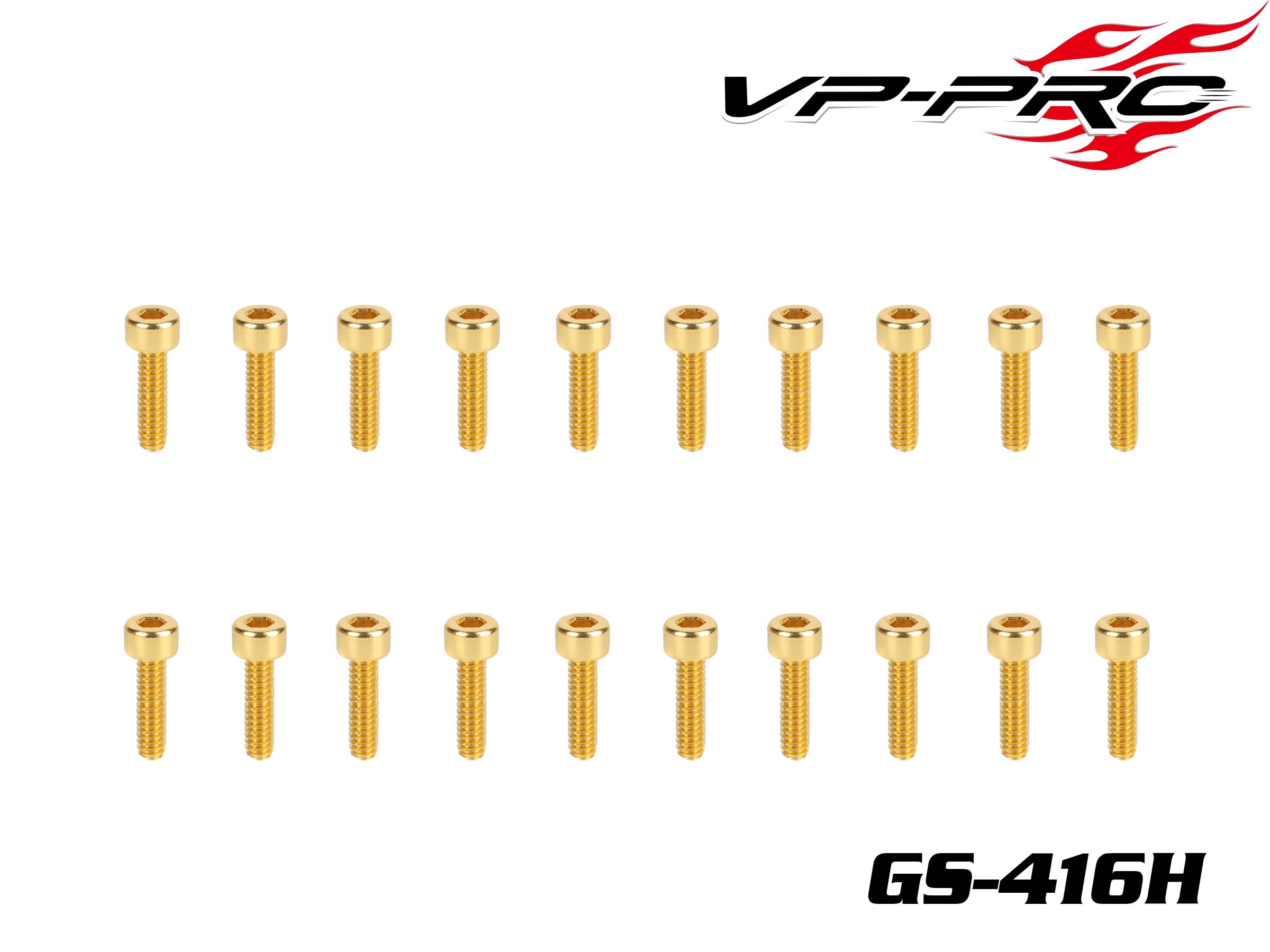VP Pro 4mmx16mm Gold Plated Alloy Steel Hex. Socket Head Screws（20pcs）