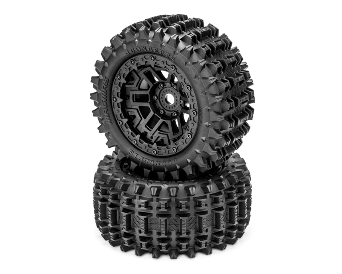 JConcepts Magma Pre-Mounted Monster Truck Tires 17mm Hex Black – Ελαστικά Monster Truck 2τμχ