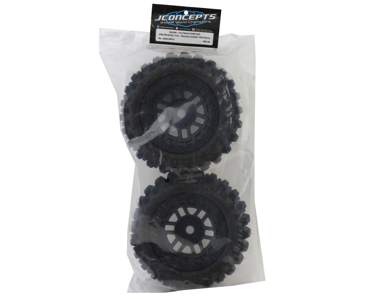 JConcepts Magma Pre-Mounted Monster Truck Tires 17mm Hex Black – Ελαστικά Monster Truck 2τμχ