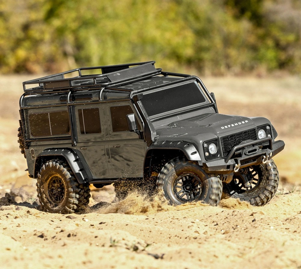Traxxas TRX-4 1/10 Scale & Trail Rock Crawler w/Land Rover Defender Body (Silver) w/XL-5 ESC & TQi 2.4GHz Radio