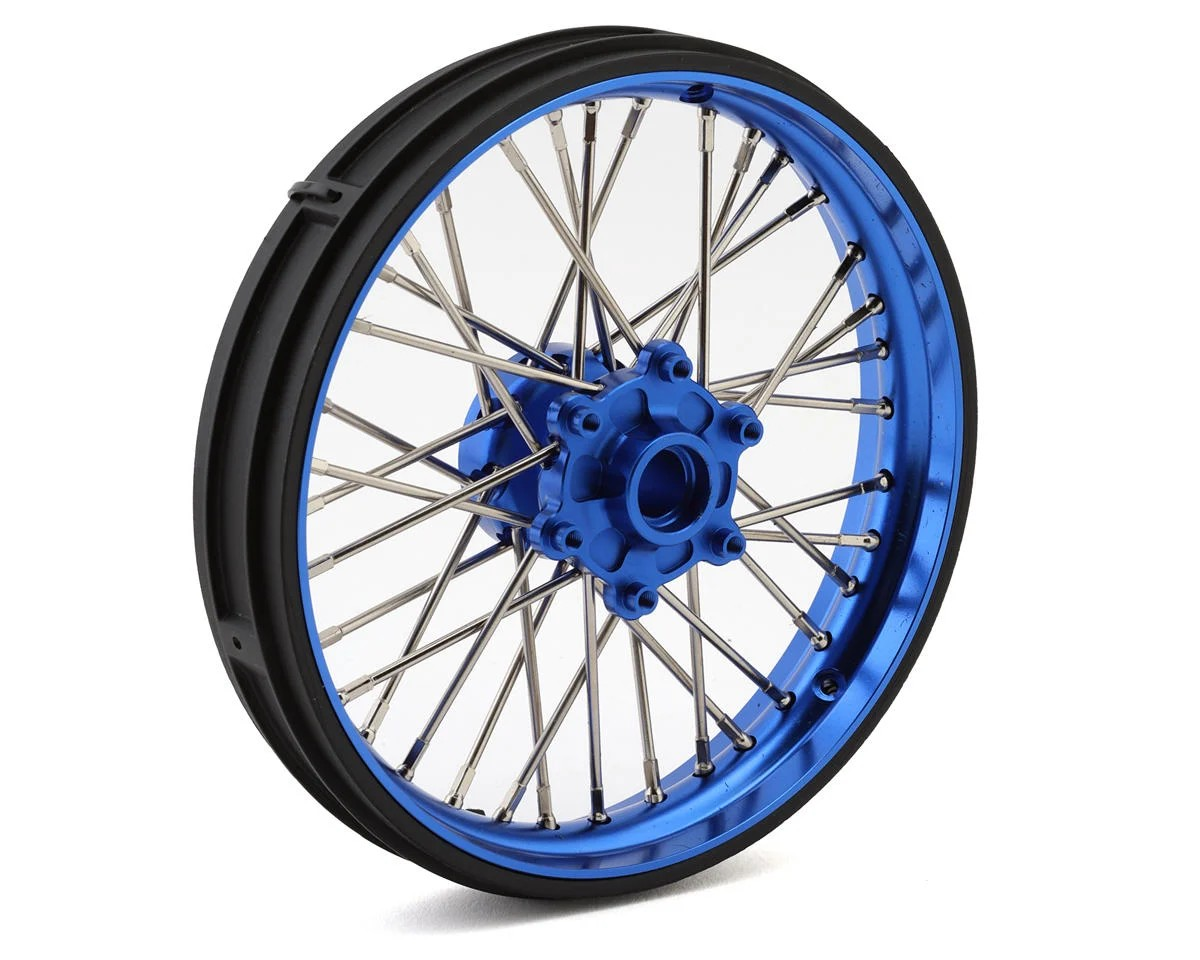Pro-Line Promoto-MX Pro-Spec Aluminum V2 Bead Pre-Assembled Front Wheel Blue/Blue για Losi Promoto-MX