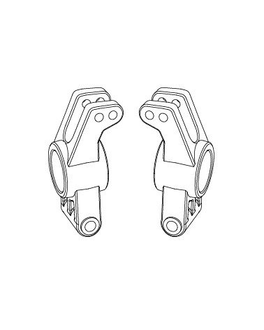 MJX Hyper Go 14211 Rear Wheel Hub Carriers - Part Number 14260C