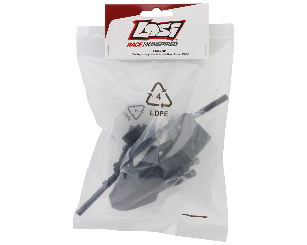 Losi Promoto® SM Fender, Handguards & Handle Bars (Black)