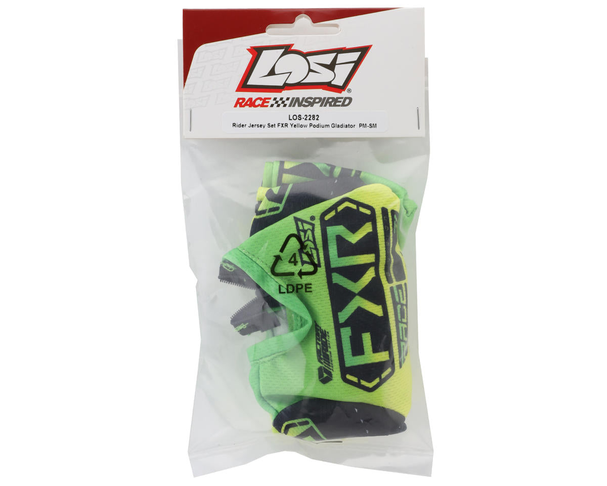 Losi Promoto® MX/SM FXR Podium Gladiator Rider Jersey Set (Yellow)