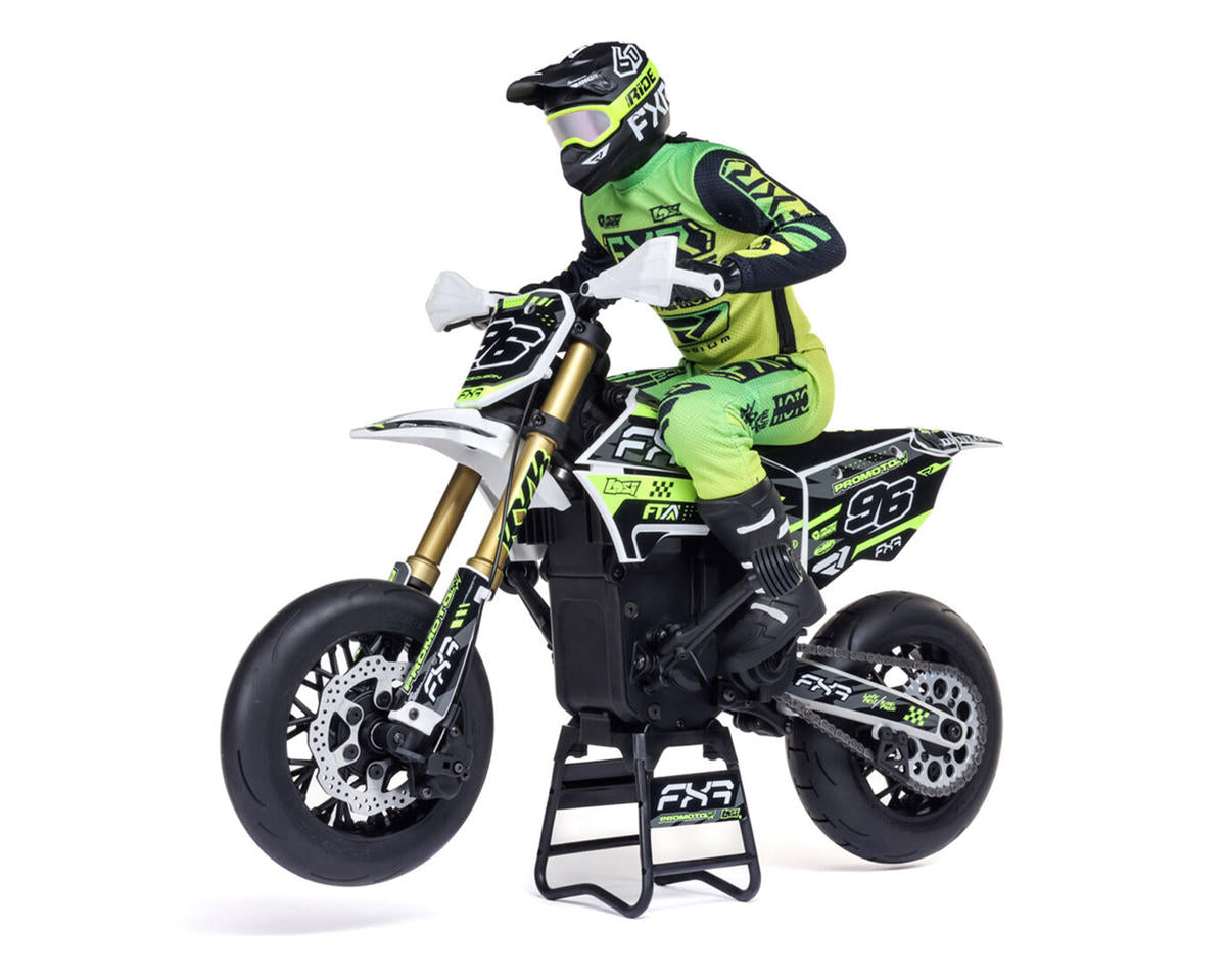 Losi Promoto-SM FXR Supermoto RTR 1/4 Brushless Motorcycle (White/FRX) w/2.4GHz Radio, Battery & Charger