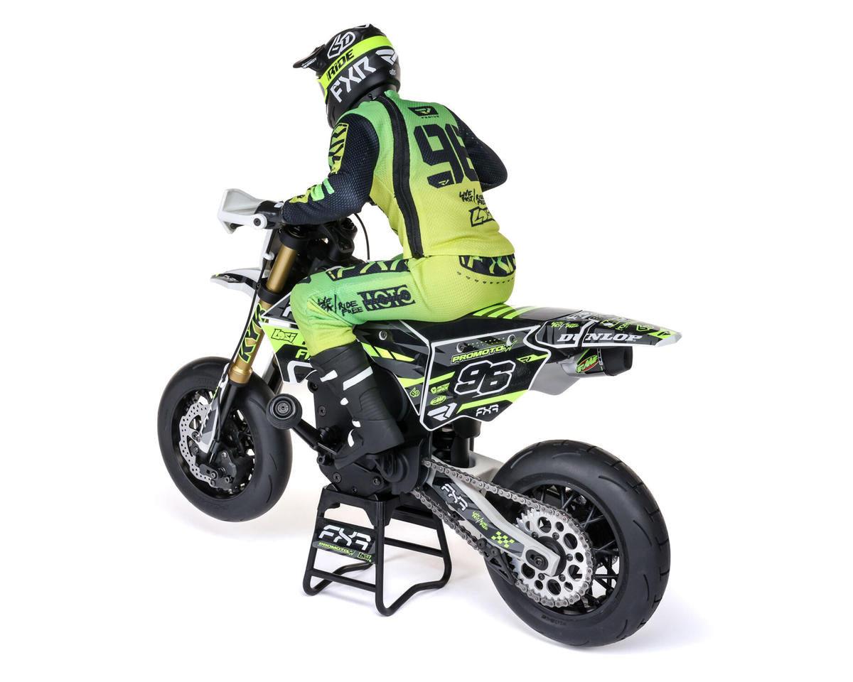 Losi Promoto-SM FXR Supermoto RTR 1/4 Brushless Motorcycle (White/FRX) w/2.4GHz Radio, Battery & Charger
