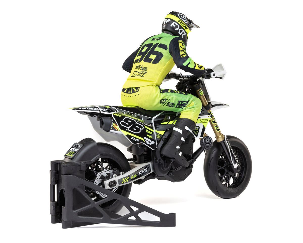 Losi Promoto-SM FXR Supermoto RTR 1/4 Brushless Motorcycle (White/FRX) w/2.4GHz Radio, Battery & Charger