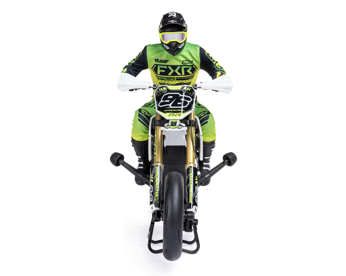 Losi Promoto-SM FXR Supermoto RTR 1/4 Brushless Motorcycle (White/FRX) w/2.4GHz Radio, Battery & Charger