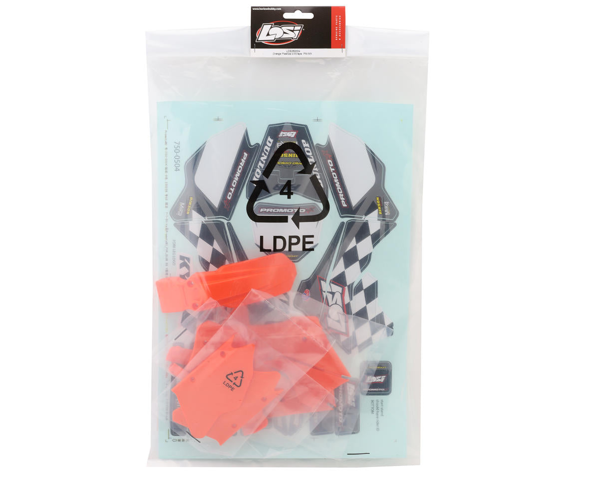 Losi Promoto-MX Orange Plastics w/Losi Graphics
